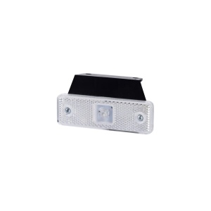 Lampă gabarit, Horpol, reflectorizantă, pentru marcaj lateral cu suport, LED alb, alimentare 12/24V
