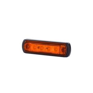 Lampă marcaj lateral dreptunghiulară, Horpol, pentru bară cu suport cauciucat, 12/24V