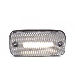 Lampă marcaj lateral, WAŚ, albă cu suport W157 12/24V