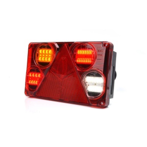 LAMPA MULTIFUNCTIONALA SPATE STANGA LED 391 W70dL, 12V-24V, 6 FUNCTII WAS