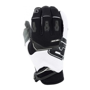 Manusi moto de vară Richa Desert MX Logo Glove - alb/negru
