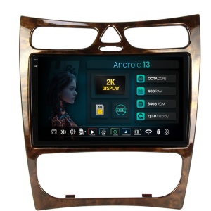 Navigatie 2K HUB64 Benz CLK (W209) (2002-2006), 4GB RAM, Android 13, Octacore, Slot Sim 4G, DSP, GPS, Wi-FI, Carplay, Android Auto, USB, Bluetooth, Waze, Touchscreen, 9.5 Inch - Copie - Copie