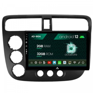 Navigatie Honda Civic (1998-2005), Android 12, A-Octacore , 2GB RAM , 32GB ROM, 9 Inch - AD-BGA9002,AD-BGRKIT018