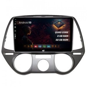Navigatie HUB64 Hyundai I20 (2008-2012), 2GB RAM, Android 13, GPS, Wi-FI, Carplay, Android Auto, USB, Bluetooth, Radio, Waze, Touchscreen, 9 inch