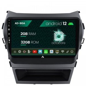 Navigatie Hyundai Santa Fe IX45 (2013-2017), Android 12, A-Octacore , 2GB RAM , 32GB ROM, 9 Inch - AD-BGA9002,AD-BGRKIT182