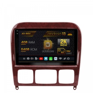 Navigatie Mercedes Benz S-Class (1998-2005), Android 13, V-Octacore , 4GB RAM , 64GB ROM, 9.5 Inch - AD-BGV9004,AD-BGRKIT408