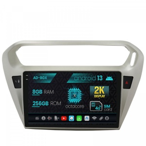Navigatie Peugeot 301 , Citroen C-Elysee, Android 13, X-Octacore , 8GB RAM , 256GB ROM, 9.5 Inch - AD-BGX9008,AD-BGRKIT255