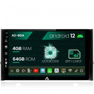 Navigatie Skoda Kodiaq, Android 12, A-Octacore , 4GB RAM , 64GB ROM, 10.1 Inch - AD-BGA10004,AD-BGRKIT028