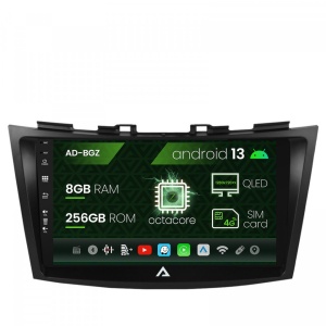 Navigatie Suzuki Swift (2011-2017), Android 13, Z-Octacore|AC8257| , 4GB RAM , 64GB ROM, 9 Inch - AD-BGZ9008,AD-BGRKIT304