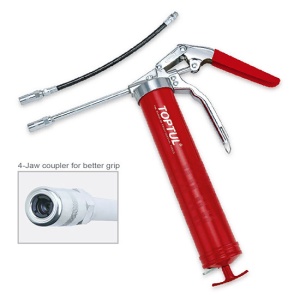 Pistol gresare cu mâner - cu tub rigid de 7" și furtun flexibil de 12".