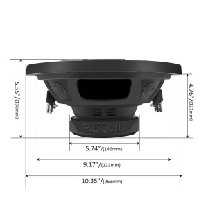 RW10D2 SUBWOOFER RECOIL DE 25CM (10"), 2+2Ω, 500W
