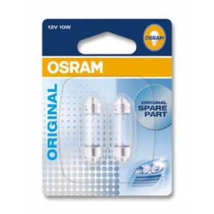Set 2 Becuri 12V C10W Original Blister Osram