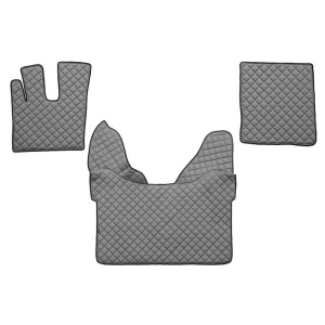 Set 3 covorase camion, piele ecologica gri compatibile cu DAF XF 106 transmisie automata 06.15-