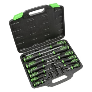 Set de surubelnite cu varf magnetic in cutie de transport - 12 piese