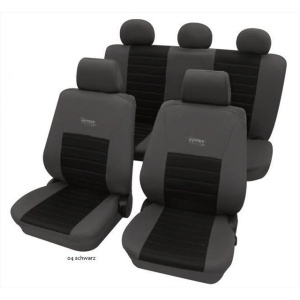 Set Huse Scaune Active Sports Gri-Negru Petex