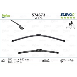 Set stergator Valeo Silencio Flat