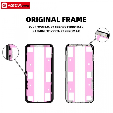 Pachet 10 buc Rama iPhone Xs Max G+OCA Pro