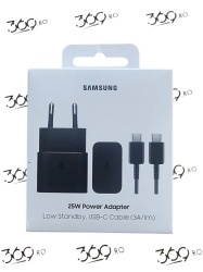 SET Incarcator retea Samsung 25W 1x Type-C BLACK EP-T2510XBEGEU + CABLU