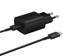 SET Incarcator retea Samsung 25W 1x Type-C BLACK EP-T2510XBEGEU + CABLU - Img 2