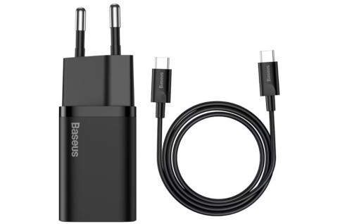 Incarcator Priza Type-C PD25W + Cablu Type-C - Baseus Super Si (TZCCSUP-L01) - Negru