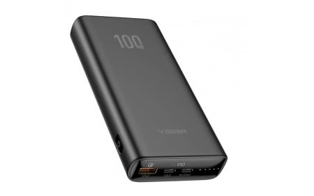 Baterie externa Veger T100,20.000 mAh, LCD Quick Charge PD 100 W, negru