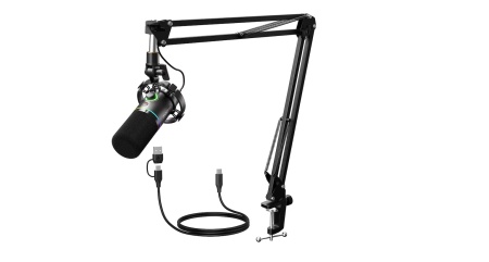 Set Microfon Dinamic MAONO PD200Xs, Negru, XLR/USB, Brat extensibil (desigilat)
