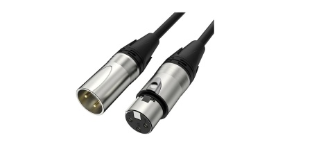 Cablul XLR Maono XLR-180, 2m, negru, rezistent, cu conectori placati cu aur