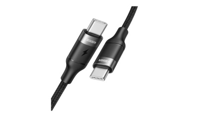 Cablu de date, Veger, USB-C la USB-C, 100W, 1.5m, negru