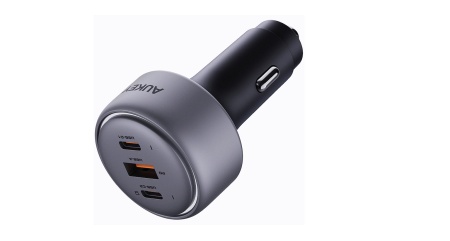 Incarcator auto AUKEY 100W, 3 porturi, gri