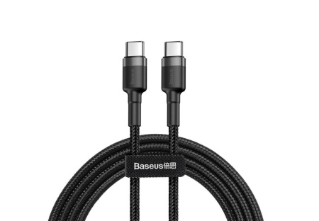Cablu date Baseus Durable Nylon USB-C -USB-C , 2.0 , 60W, 3A, 1m, Negru