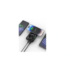 Acumulator extern VEGER MagMulti W1156, 10000 mAh, 1x USB, 1x USB-C, 1x Lightning, negru - Img 3