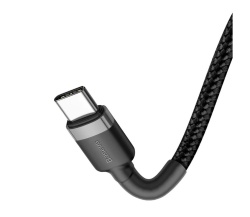 Cablu date Baseus Durable Nylon USB-C -USB-C , 2.0 , 60W, 3A, 1m, Negru - Img 2