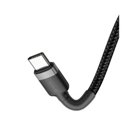 Cablu date Baseus Durable Nylon USB-C -USB-C , 2.0 , 60W, 3A, 1m, Negru - Img 2