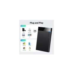 Carcasa HDD/SDD, SATA, 6Gbps + Cablu USB la Micro-USB - Ugreen US221 - negru - Img 5