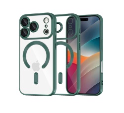 Husa iPhone 17 Pro - Techsuit Luxury Crystal MagSafe - verde