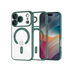Husa iPhone 17 Pro - Techsuit Luxury Crystal MagSafe - verde