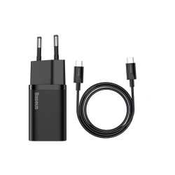 Incarcator Priza Type-C PD25W + Cablu Type-C - Baseus Super Si (TZCCSUP-L01) - Negru