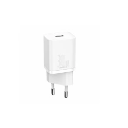 Incarcator retea Baseus Super Si, Quick Charger 1C, 30W, USB-C, Alb