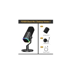 Microfon de gaming Maono PD100X, dinamic, USB, suport de masă, RGB, cu anulare a zgomotului (desigilat) - Img 2