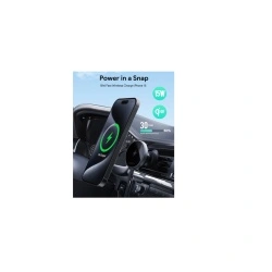 Suport auto pentru telefon Aukey HD-MC13, incarcare rapida 15W Qi2, negru - Img 3
