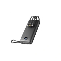 Acumulator extern Veger C20, 20000 mAh, compatibil cu cabluri tip Type C & Lightning & MicroUSB si USB incorporate, Display LED (Resigilat) - Img 2