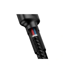 Cablu date Baseus Durable Nylon USB-C -USB-C , 2.0 , 60W, 3A, 1m, Negru - Img 3