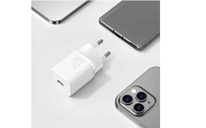 Incarcator retea Baseus Super Si, Quick Charger 1C, 30W, USB-C Alb - Img 2