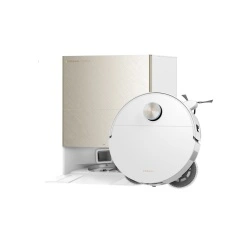 Robot de aspirare cu mop Dreame X60 Ultra Complete RLX87DE-WH, tehnologie HyperStream™ Detangling DuoBrush 2.0, navigare VersaLift DTOF cu camere AI, 35000Pa, alb