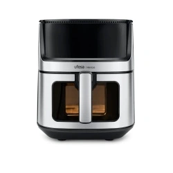 Air Fryer Digital UFESA Heron 8L, Temperatura 80-200 grade C, Fereastra Vizualizare, 1700W, argintiu