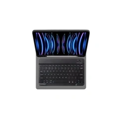 Husa iPad Pro 2018 11.0 cu tastatura magnetica wireless RGBpencil holder Techsuit,negru - Img 2
