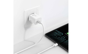 Incarcator retea Baseus Super Si, Quick Charger 1C, 30W, USB-C Alb - Img 3