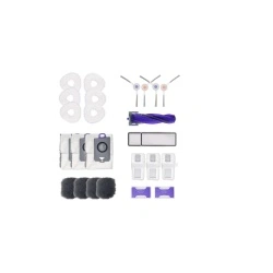 Pachet accesorii Narwal pentru Z Ultra, contine: perie anti-incurcare, 3 lavete mop, 2 perii laterale, 2 filtre recipient praf, 2 seturi lavete plinta, 2 solutii de curatare podele, 3 saci de praf pentru statia aspirare, 3 recipiente colectare inlocuibile