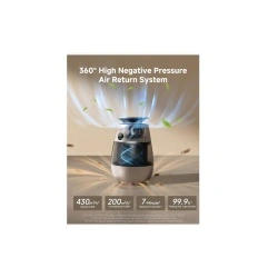 Purificator de aer Dreame Smart Home Pet AP10 CVF61A, Colectare 360, 4 moduri smart, Argintiu - Img 3