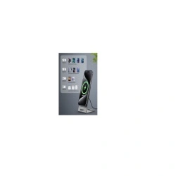 Incarcator wireless birou Veger 15W, pliabil ultra-subtire, negru - Img 2
